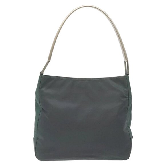 PRADA Shoulder Bag Nylon Green Silver Auth 129439 - Picture 1 of 15